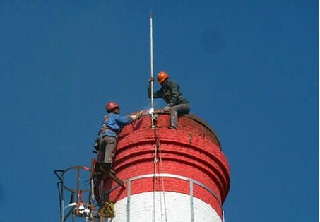 煙囪避雷針安裝施工步驟